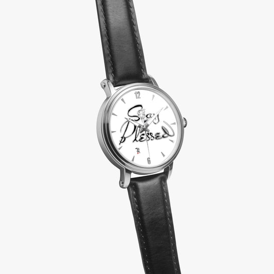 Stay Blessed 46mm Automatic Watch (Silver)